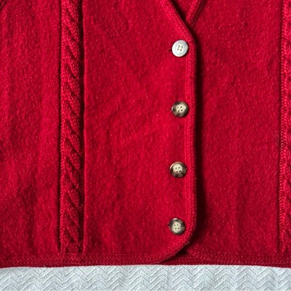 Grandpacore 100% Wool Red Sweater Vest X-Large - Picture 2 of 7